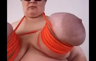 Big tits tied